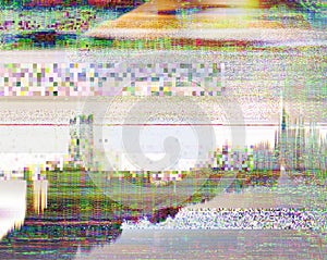 Glitch art signal error pixel static noise pattern