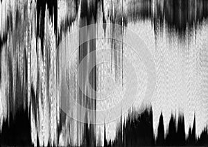 Glitch background bad tv screen white black noise