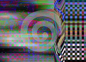 Glitch background Computer screen error Digital pixel noise abstract design Photo glitch Television signal fail Data