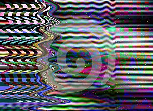 Glitch background Computer screen error Digital pixel noise abstract design Photo glitch Television signal fail Data