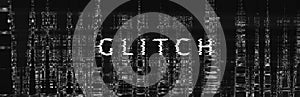 Glitch background. System crash. Broadcast error. Technical problem. 3D rendering