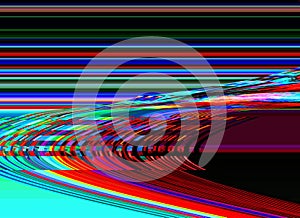 Glitch background TV VHS Noise Computer screen error Digital pixel noise abstract design Photo glitch Television signal