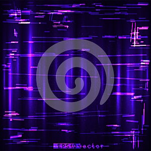 Glitch blue purple pink design template