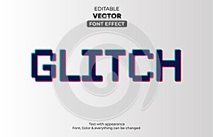 Glitch blurred Editable Text Effect