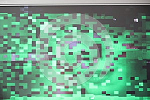 Glitch digital error screen pixel pixilation Test Glitch Texture corrupt file synth wave in ufo green lo-fi vapor synth wave