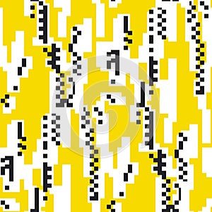 Glitch, distortion flat vector seamless pattern