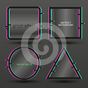 Glitch effect-background for banner transparent vector