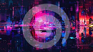 Glitch error effect. Digital background. Vector illustration