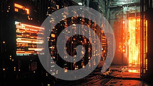 glitch glitching server rack