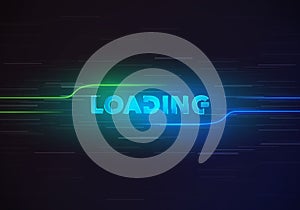 Loading Interface With Cyber Glitch Effect