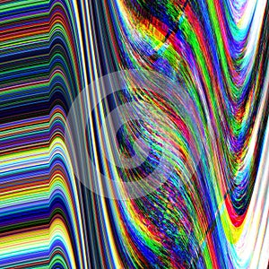 Glitch psychedelic background. Old TV screen error. Digital pixel noise abstract design. Photo glitch. Television signal