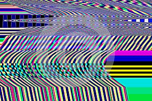 Glitch psychedelic background Old TV screen error Digital pixel noise abstract design Photo glitch Television signal