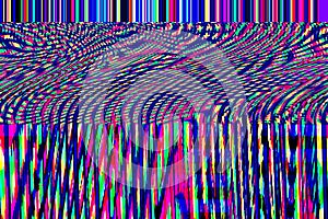 Glitch psychedelic background Old TV screen error Digital pixel noise abstract design Photo glitch Television signal