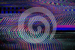 Glitch psychedelic background Old TV screen error Digital pixel noise abstract design Photo glitch Television signal