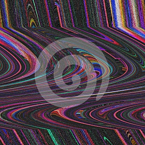 Glitch psychedelic background. Old TV screen error. Digital pixel noise abstract design. Photo glitch. Television signal