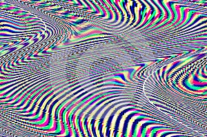 Glitch psychedelic background Old TV screen error Digital pixel noise abstract design Photo glitch Television signal