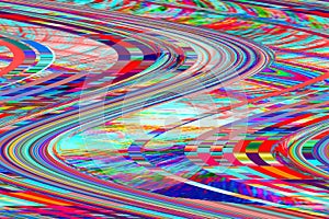 Glitch psychedelic background Old TV screen error Digital pixel noise abstract design Photo glitch Television signal