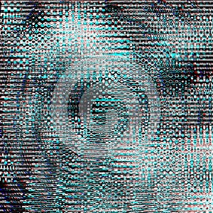 Glitch psychedelic background. Old TV screen error. Digital pixel noise abstract design. Photo glitch. Television signal