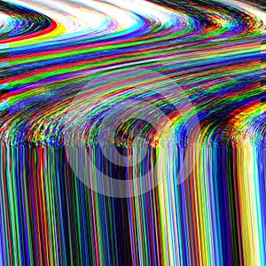 Glitch psychedelic background. Old TV screen error. Digital pixel noise abstract design. Photo glitch. Television signal