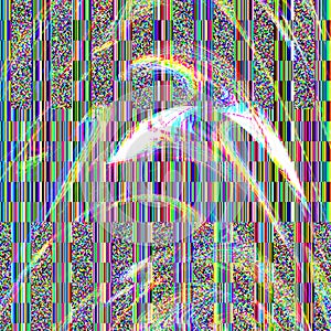 Glitch psychedelic background. Old TV screen error. Digital pixel noise abstract design. Photo glitch. Television signal