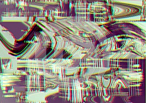 Glitch psychedelic background. Old TV screen error. Digital pixel noise abstract design. Photo glitch. Television signal