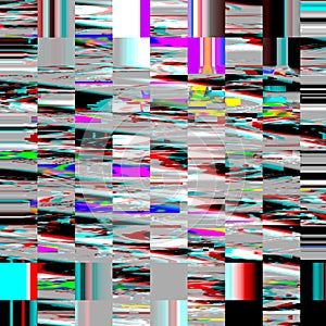 Glitch psychedelic background Old TV screen error Digital pixel noise abstract design Photo glitch Television signal