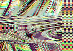 Glitch psychedelic background Old TV screen error Digital pixel noise abstract design Photo glitch Television signal