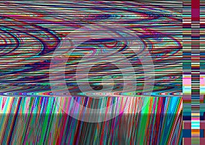 Glitch psychedelic background Old TV screen error Digital pixel noise abstract design Photo glitch Television signal