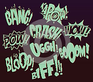 Glitch retro game pixel word