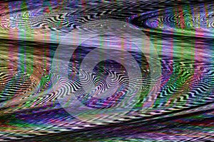 Glitch Space background. Old TV screen error. Digital pixel noise abstract design. Photo glitch. Television signal fail