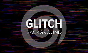 Glitch style dark abstract background. Distorted pixels vector wallpaper