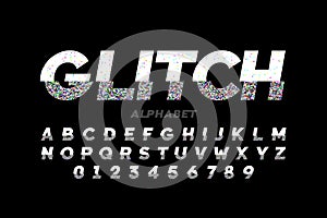 Glitch style font