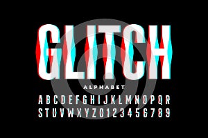 Glitch style font