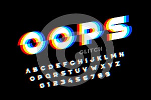 Glitch style font