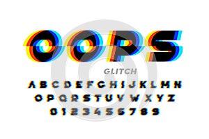 Glitch style font desin