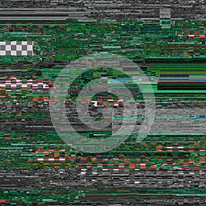 Glitch texture. Computer screen error. Digital pixel noise abstr