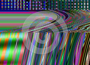 Glitch TV Error background Computer screen and Digital pixel noise abstract design Photo glitch Television signal fail