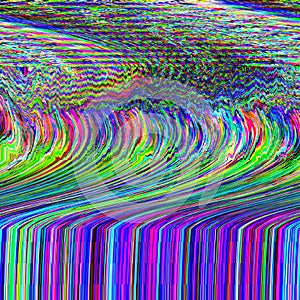 Glitch TV psychedelic Noise background Old screen error Digital pixel noise abstract design. Photo glitch. Television