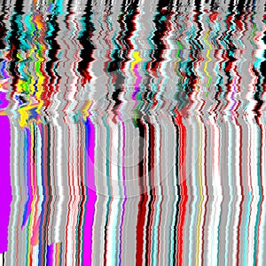 Glitch TV psychedelic Noise background Old screen error Digital pixel noise abstract design. Photo glitch. Television