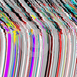 Glitch TV psychedelic Noise background Old screen error Digital pixel noise abstract design. Photo glitch. Television