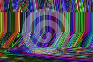 Glitch universe background. Old TV screen error. Digital pixel noise abstract design. Photo glitch. Television signal