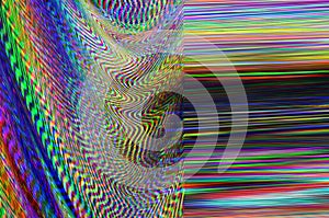 Glitch universe background. Old TV screen error. Digital pixel noise abstract design. Photo glitch. Television signal