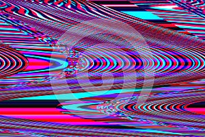 Glitch universe background Old TV screen error Digital pixel noise abstract design Photo glitch Television signal fail