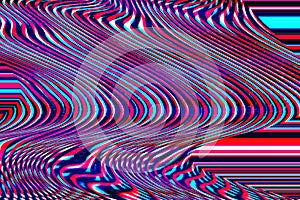 Glitch universe background Old TV screen error Digital pixel noise abstract design Photo glitch Television signal fail