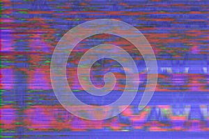 Glitch vhs background artifact noise, screen design