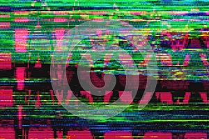 Glitch vhs background artifact noise,  technology screen glitch