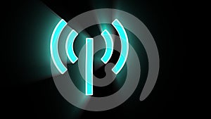 Glitch on WIFI Wireless network symbol animation