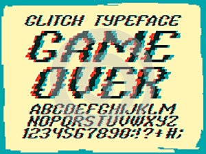 Glith typeface Game Over