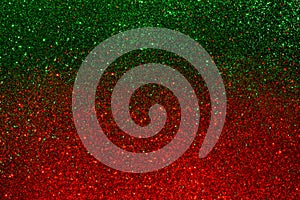 Red and green glitter christmas background photo
