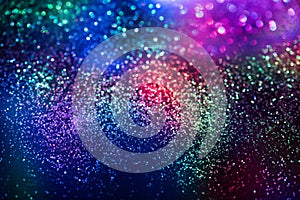 Glitter bokeh lighting effect Colorfull Blurred abstract background for birthday, anniversary, wedding, new year eve or Christmas